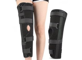 قطعتين دعامة ركبة وساق قابلة للتعديل ومبطنة للتهوية